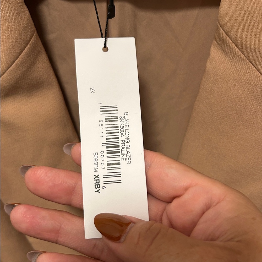 Women's Tan Blazer color: Praline - Picture 2 of 13